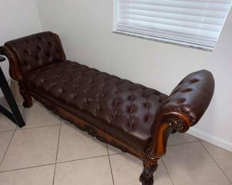 Acme faux leather bench $250