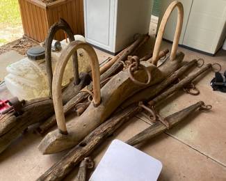 Vintage and antique farming items