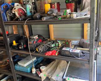 Packed out shed, filled with tools, etc.