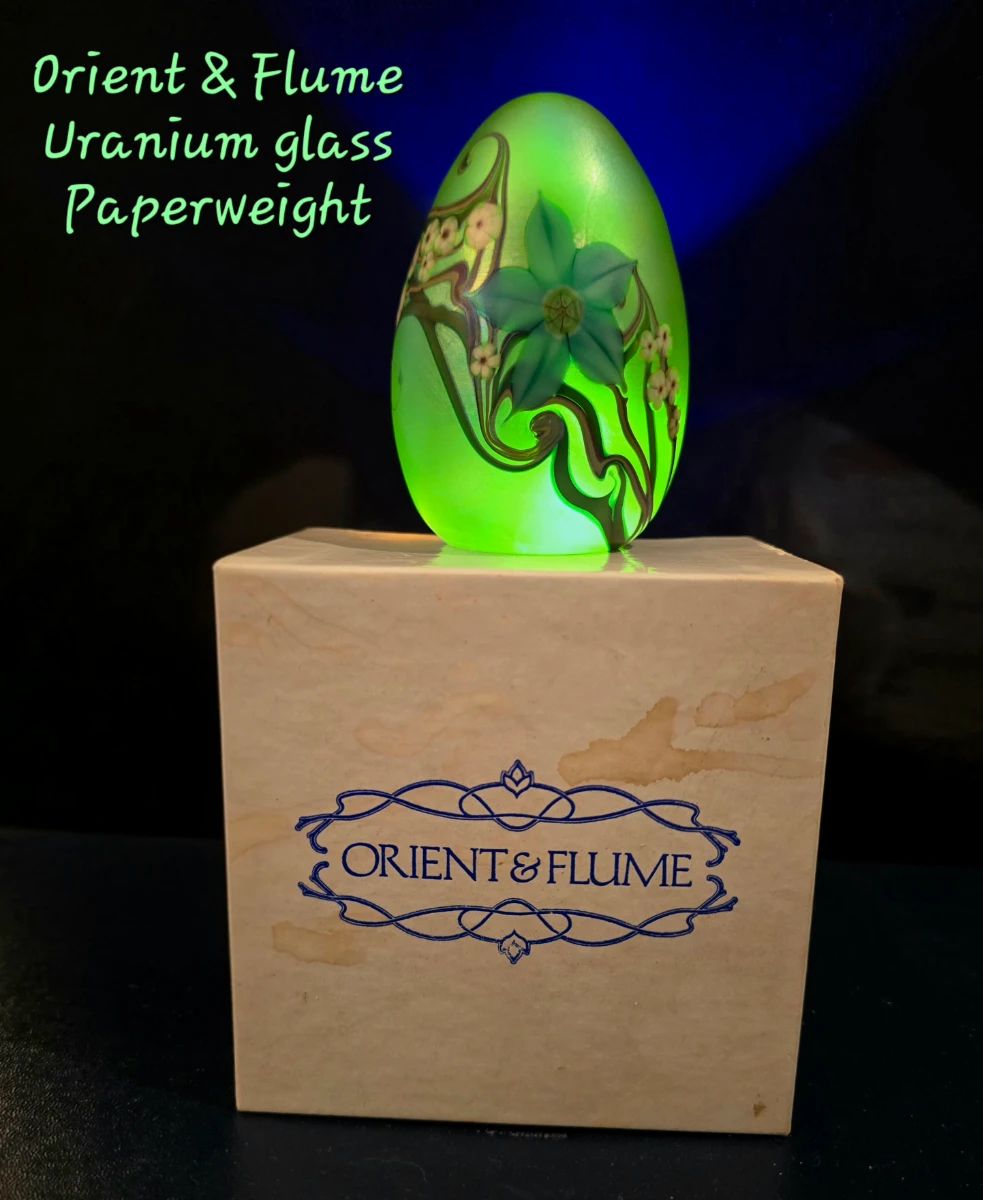 Orient & Flume Uranium glass egg