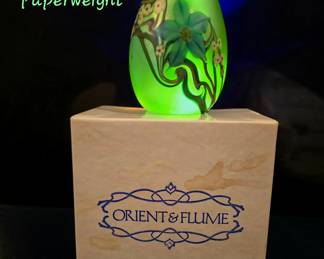 Orient & Flume Uranium glass egg