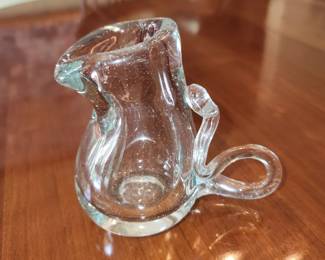 Blown glass pitcher