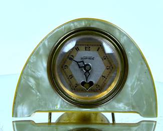 ART DECO HEARTBEAT CLOCK BY LUX