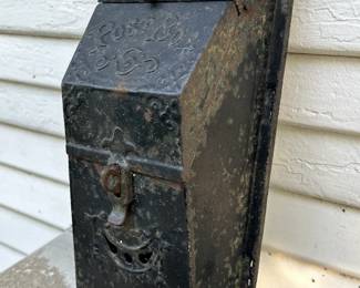 Antique cast iron letter box