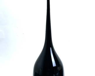 MID CENTURY ART GLASS TALL BOTTLE