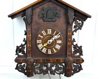 Antique German Railroad aka Bahnhäusle style Cuckoo Clock