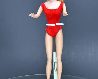 Vintage early to mid 1960s Barbie with Titan Red Ponytail