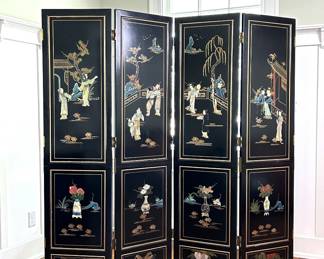 Mid Century Chinoiserie Folding Screen