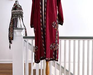 Turkman wedding headdress and robe
