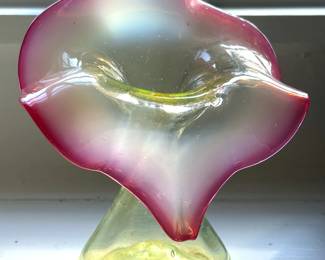 Victorian Glass Jack in the Pulpit Tulip Vase