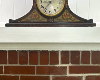 One of several antique clocks