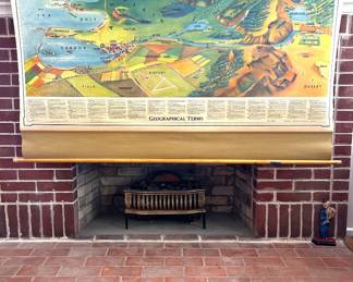 Vintage School Room Pull Down Map