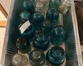 Vintage glass insulators