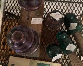 Vintage glass insulators