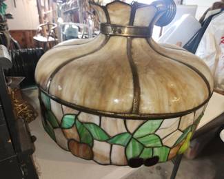Large stained glass chandelier