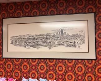 Framed & Matted Print "Seattle Waterfront Harbor" by Ren Haugland 