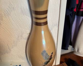 Vintage Bowling Pin Shaped Cribbage Board