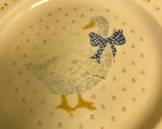 Brick Oven Stoneware "Aunt Rhody Goose" Dinnerware Set