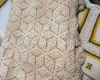 White Star Crocheted Coverlet Bedspread