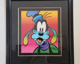 Disney "Goofy" Serigraph by Peter Max signed and stamped