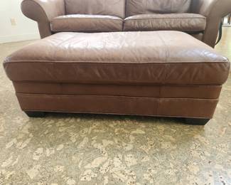 Leather ottoman