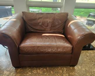 Leather chair and a half
