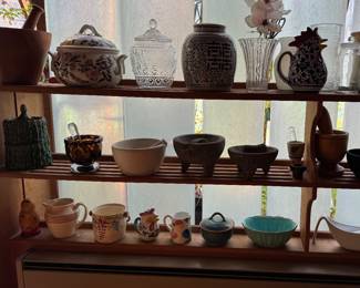 vases, mortars & pestles, glassware