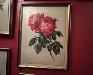 Paul de Longpré Roses  Paul de Longpré Rose Print 