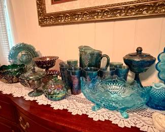 Beautiful glass items, including carnival glass!