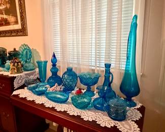 Vintage blue glass