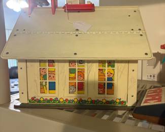 Vintage Fisher Price Little People Play Family School House