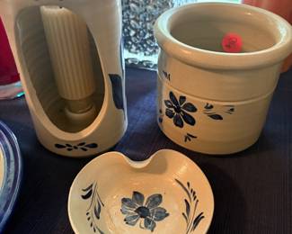 Blue and White Salt Glaze Pottery