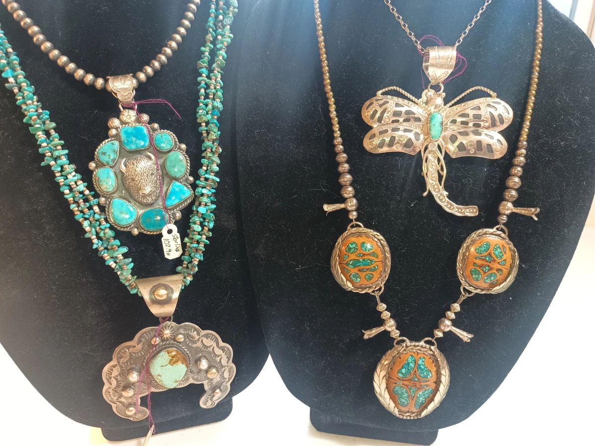 Check out these great silver and turquoise necklaces!