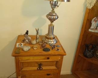 Side table and small indian fetish pieces