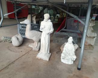 Cement yard statues