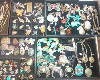 More silver stuff. Lots of great crosses and chunky turquiose