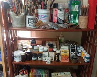 Brushes and paints