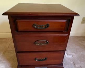 Kling Solid Mahogany ThreeDrawer Nightstand