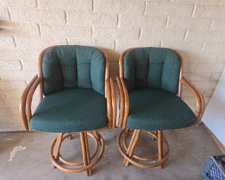 Vintage Rattan Barstools 