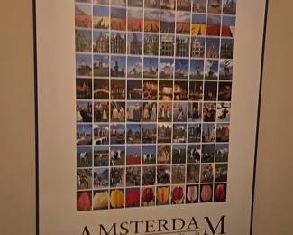 Amsterdam Poster Framed 