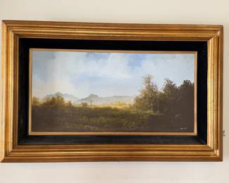 Lester Hughes Original Painting. This one is rare because it does not include a horse. The client wanted one without a horse. Ronald Reagan had several of this artist's paintings in the White House. He is a famous El Paso, TX artist.