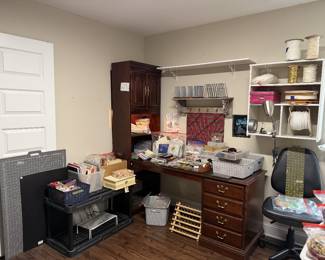 Free desk and bookcase