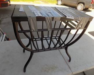 Lot 309. Small table with faux stone top