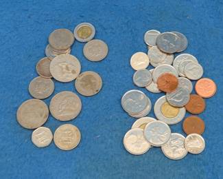 Lot 195. Misc. foreign coins, mostly Canadian