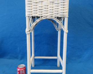 Lot 317. Wicker plant stand with galvanized liner
