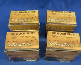 Lot 225. 100 Sellier & Bellot 12-Gauge 00-Buckshot rounds