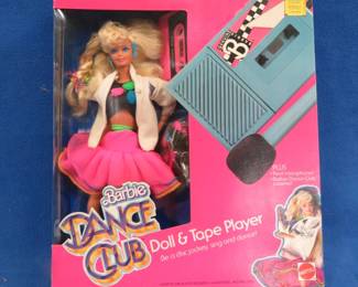 Lot 204. Barbie Dance Club Doll and Tape Player. Mattel # 4917