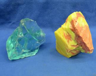 Lot 245. Two pieces of slag glass