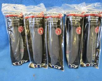 Lot 258. Five 34-round A2-stick Glock 9mm magazines