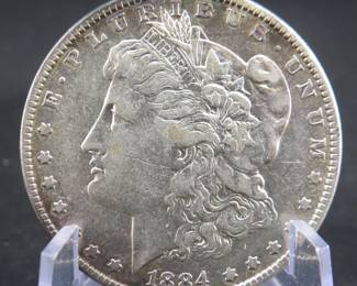Lot 34. 1884 P Morgan silver dollar